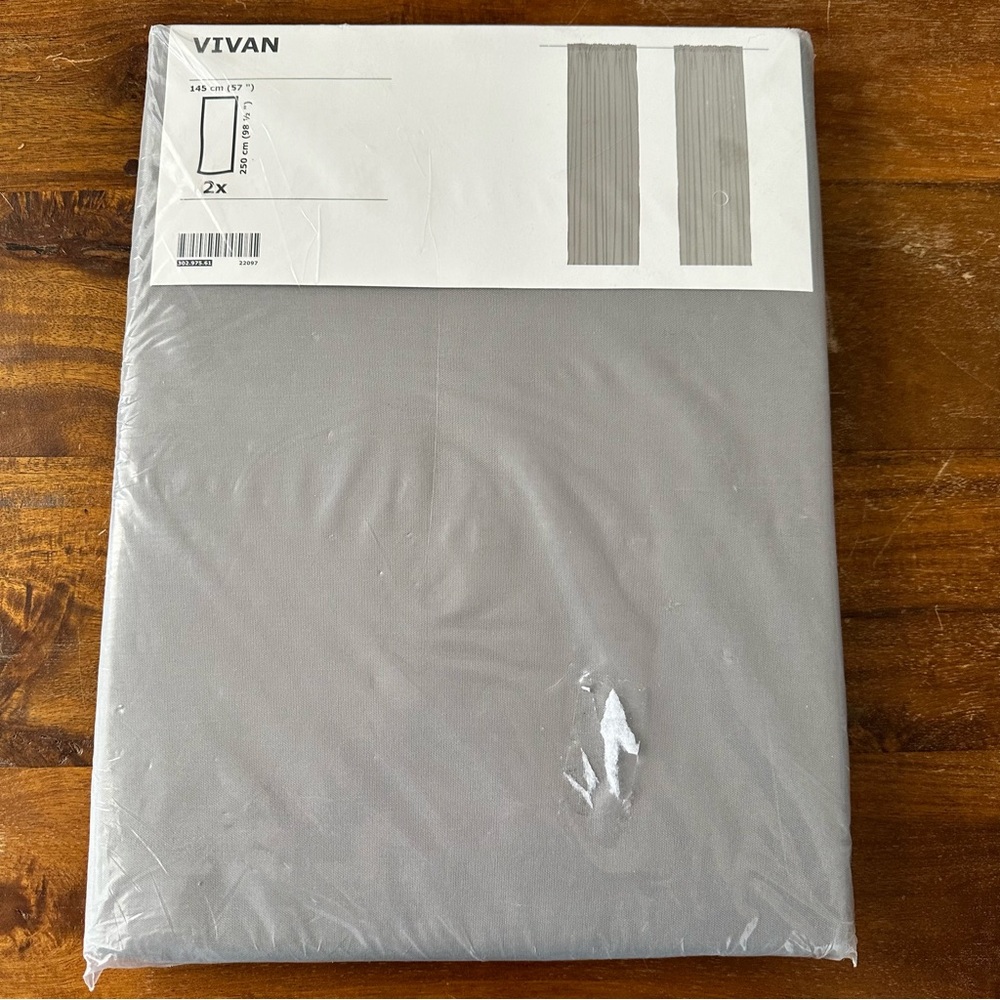 IKEA Vivan grey curtains x 2 new in package